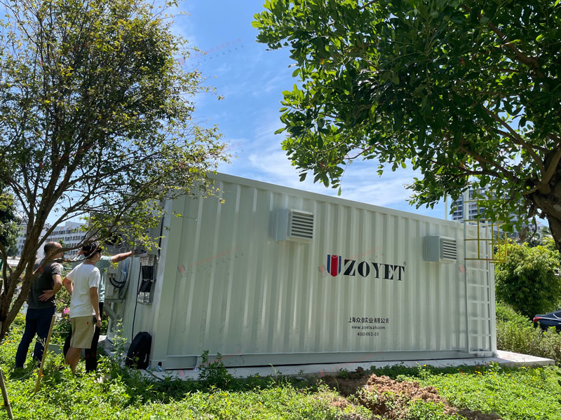 Battery Storage Container with Automated Fire Protection